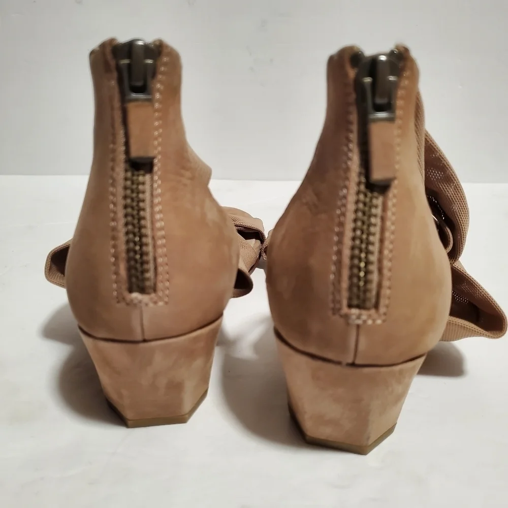 NEW Eileen Fisher Joy Knotted Brown Mesh Sandals